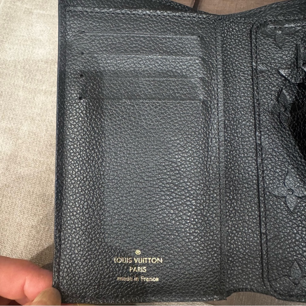 Louis Vuitton Black Empreinte Leather Curieuse Compact Wallet - Picture 5 of 11